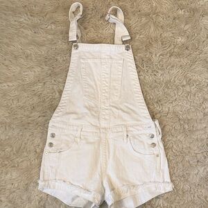 True religion White Denim Overalls size small